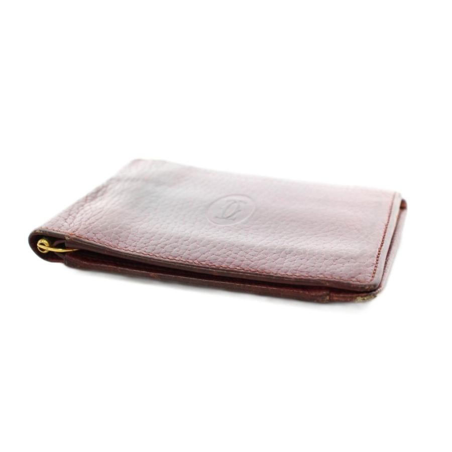 G*t様 Cartier カルティエ 二つ折り財布 ボルドー マストライン レザ Cartier（カルティエ） マストライン 財布 二つ折り 小銭入れ ロゴ
