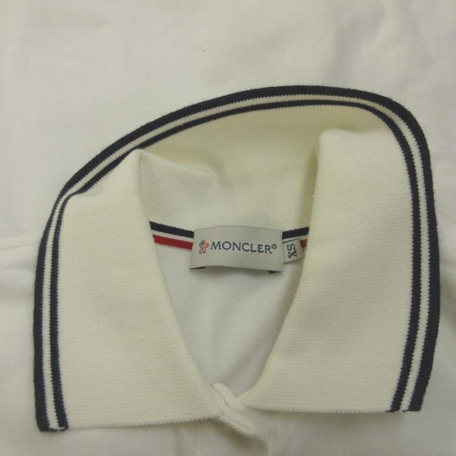MONCLER（モンクレール） ポロシャツ 半袖 ロゴ ワッペン XS 白