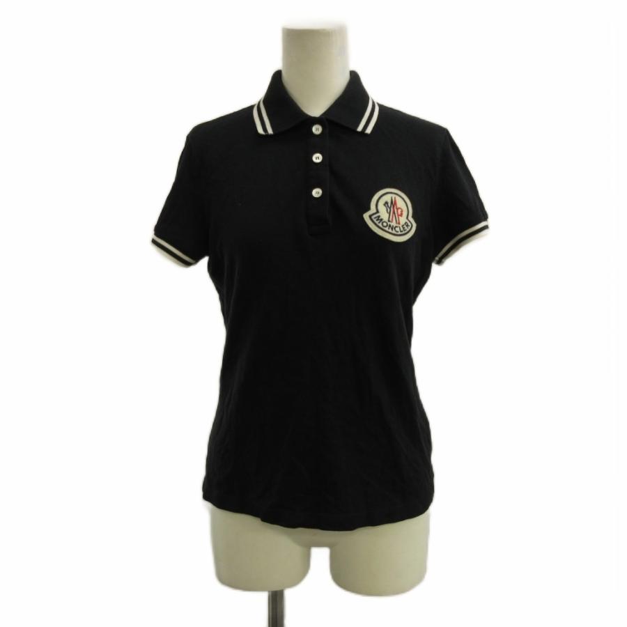 MONCLER ロゴワッペン 半袖ポロシャツ XL ブラック 洗える 人気モデル MONCLER（モンクレール） スリムフィット ポロシャツ 半袖 ロゴ