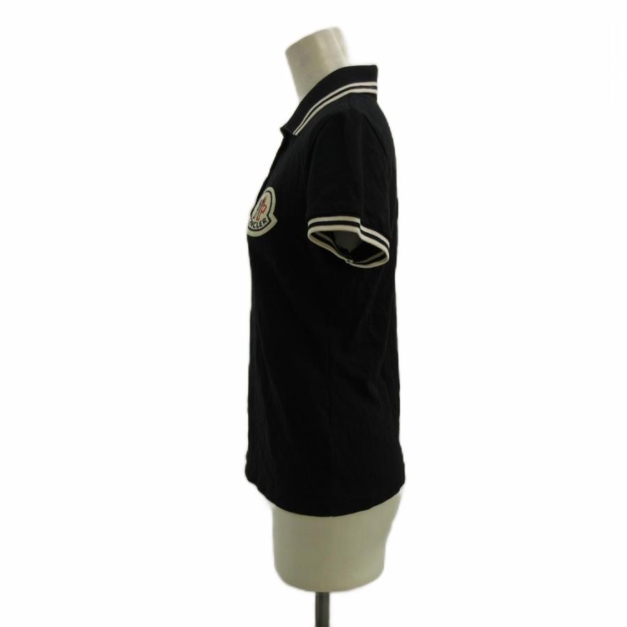MONCLER ロゴワッペン 半袖ポロシャツ XL ブラック 洗える 人気モデル MONCLER（モンクレール） スリムフィット ポロシャツ 半袖 ロゴ