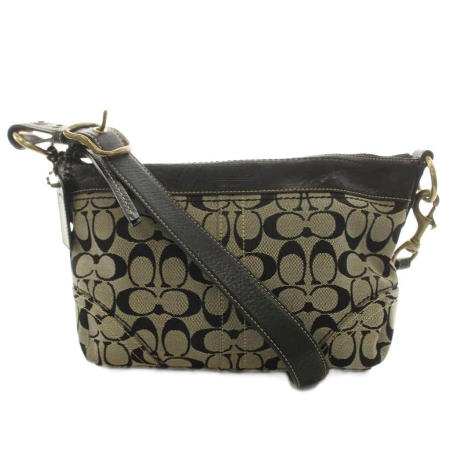 【美品】COACH シグネチャー ショルダーバッグ COACH（コーチ） シグネチャー ショルダーバッグ キャンバス レザー