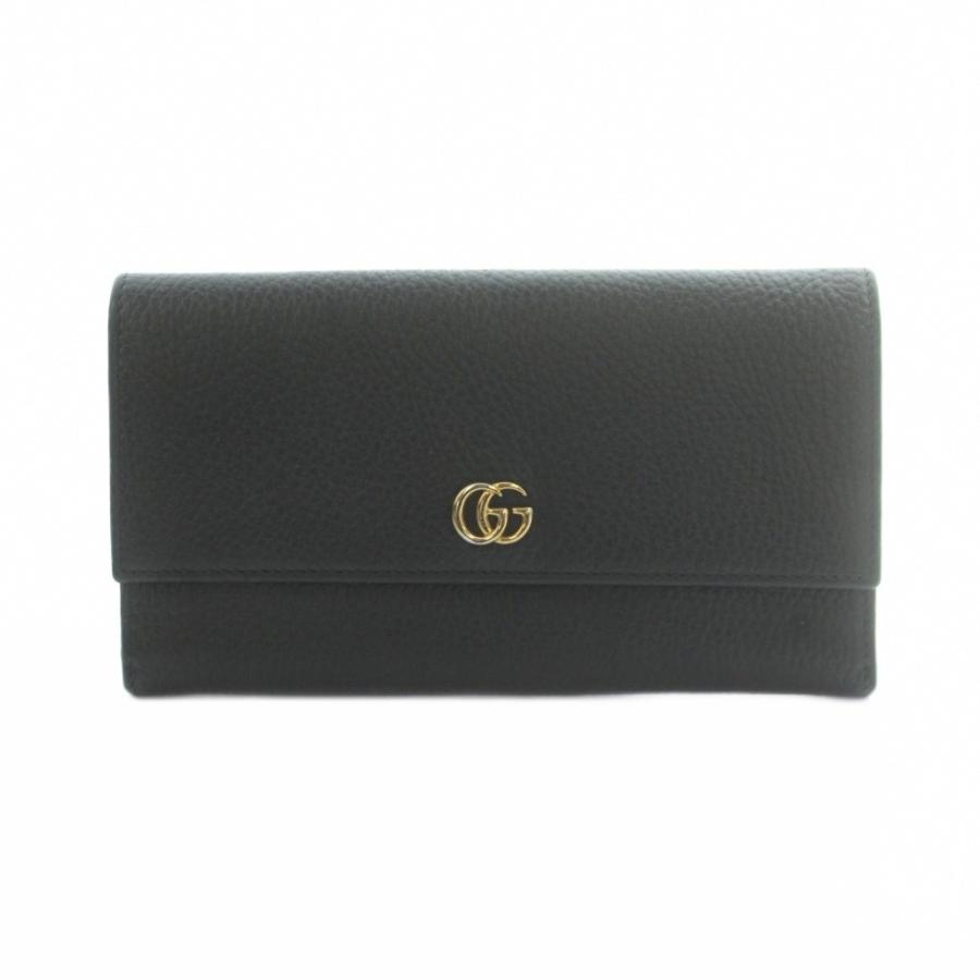 GUCCI（グッチ） 長財布 ロングウォレット フラップ 小銭入れ レザー 