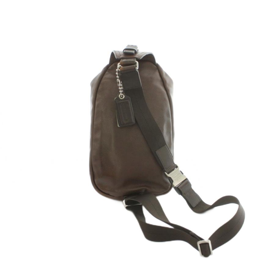 COACH（コーチ） トンプソン ボディバッグ レザー 茶 ブラウン 70716