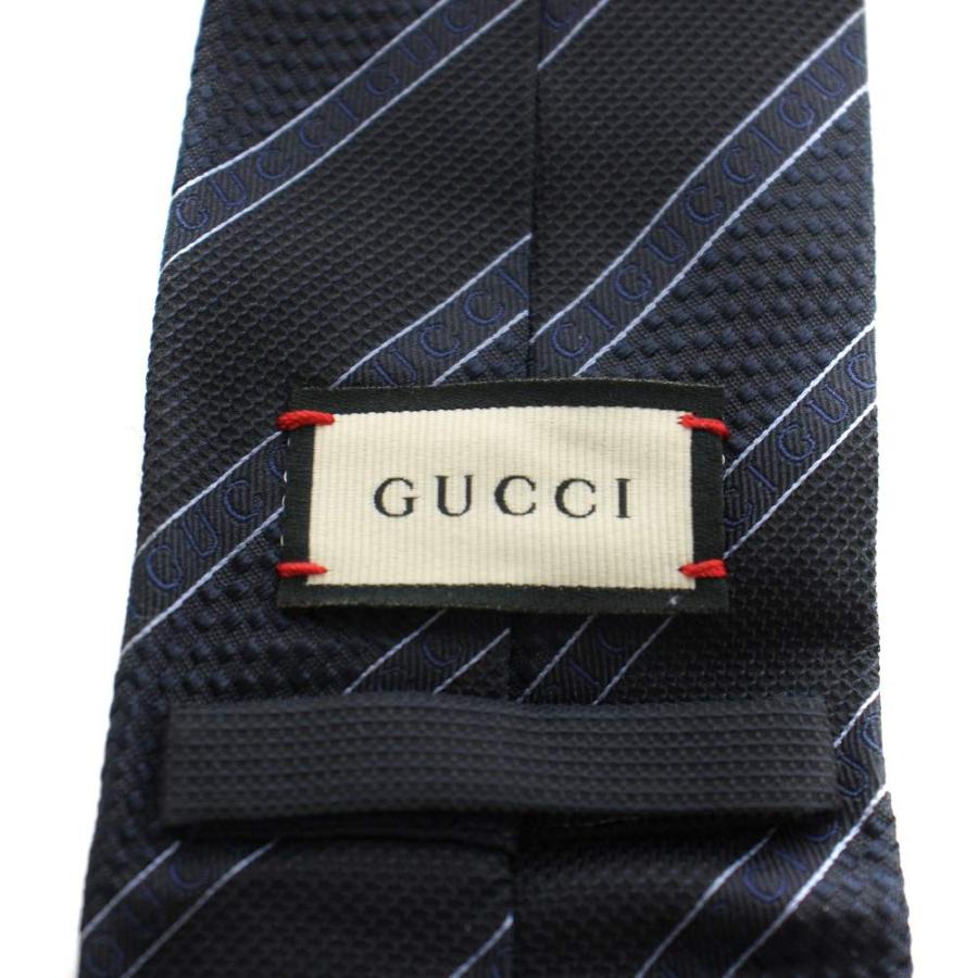 GUCCI（グッチ） レギュラータイ ネクタイ ロゴ レジメンタル