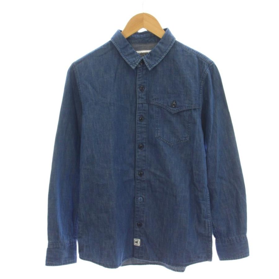 ネイバーフッド NEIGHBORHOOD シャンブレーシャツ SMALL 青 ブルー 無地 長袖 LP ■GY18 メンズ