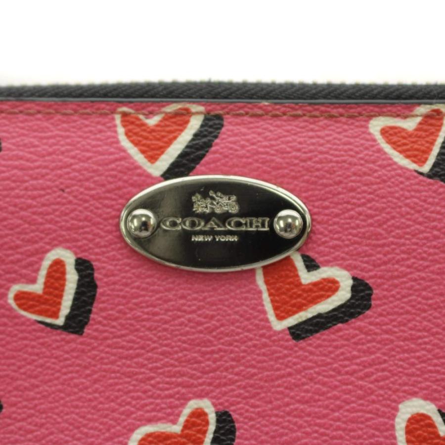 COACH（コーチ） 長財布 ラウンドファスナー 小銭入れ ハート レザー