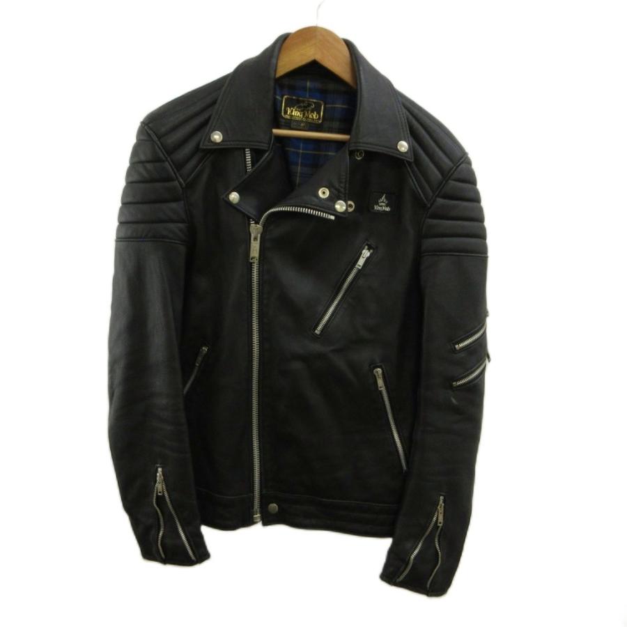 666 KING MOB ライダースジャケット 36 トリプルシックス 666 King Mob ダブルライダースジャケット 革ジャン
