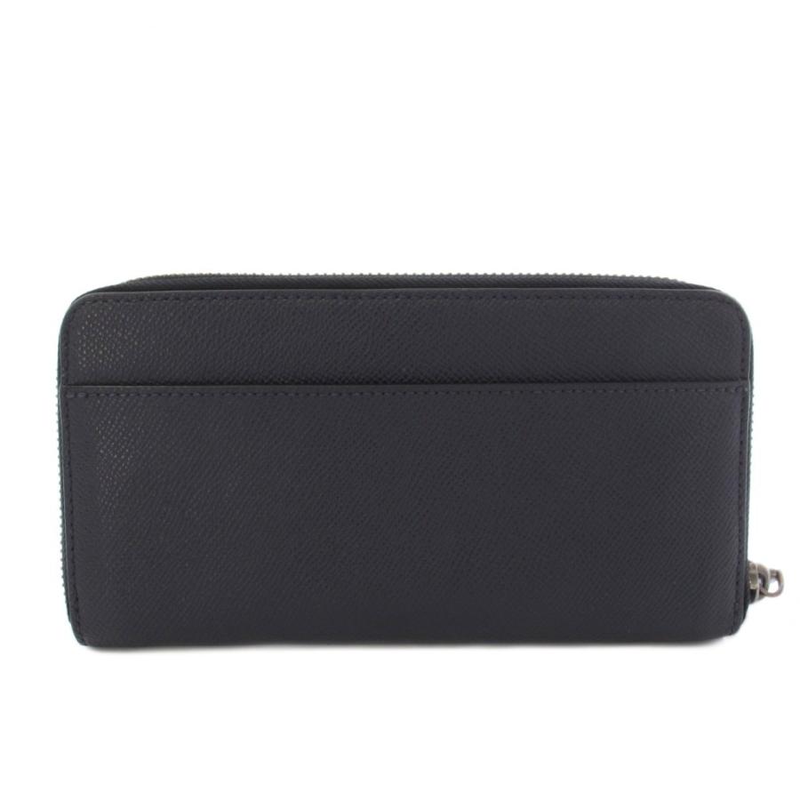 COACH（コーチ） 長財布 ラウンドファスナー レザー 紺 ネイビー