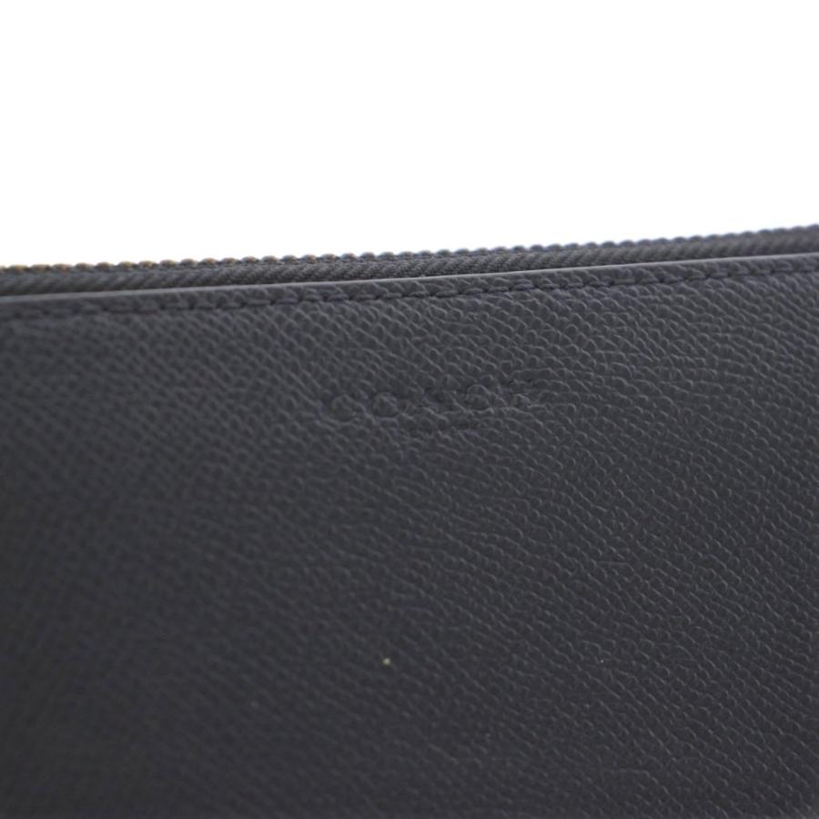 COACH（コーチ） 長財布 ラウンドファスナー レザー 紺 ネイビー