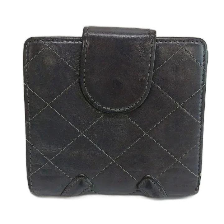 CHANEL（シャネル） カンボンライン 財布 二つ折り がま口 レザー