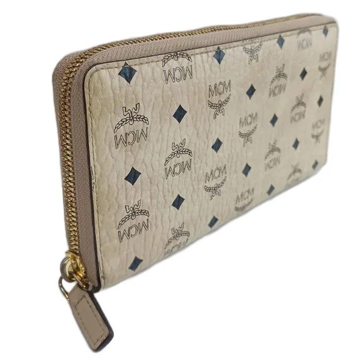 エムシーエム MCM 長財布 レザー ラウンドファスナー ヴィセトス柄 総