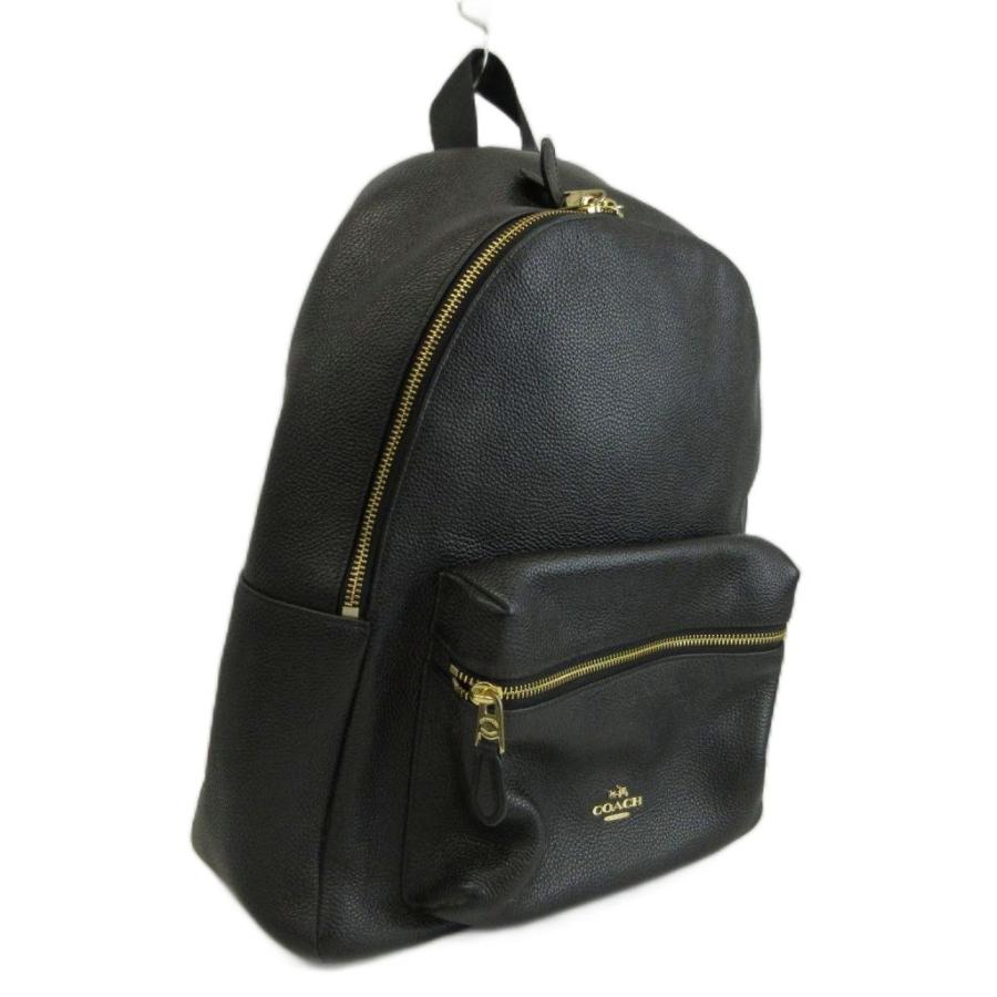 COACH コーチ チャーリー バックパック ブラック ペブルドレザー 美品 COACH（コーチ） チャーリー ペブルドレザー バックパック リュック