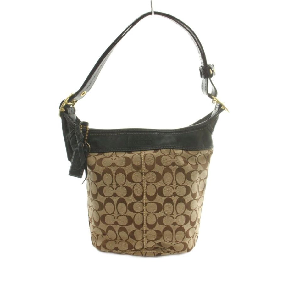 COACH（コーチ） ショルダーバッグ レザー キャンバス シグネチャー柄 