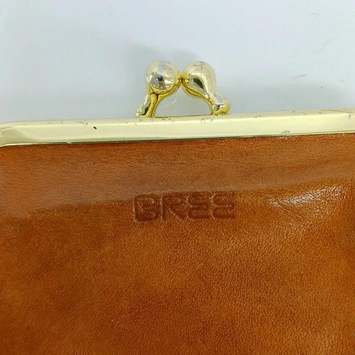 ブリー BREE コインケース 小銭入れ がま口 レザー ロゴ 型押し 茶色
