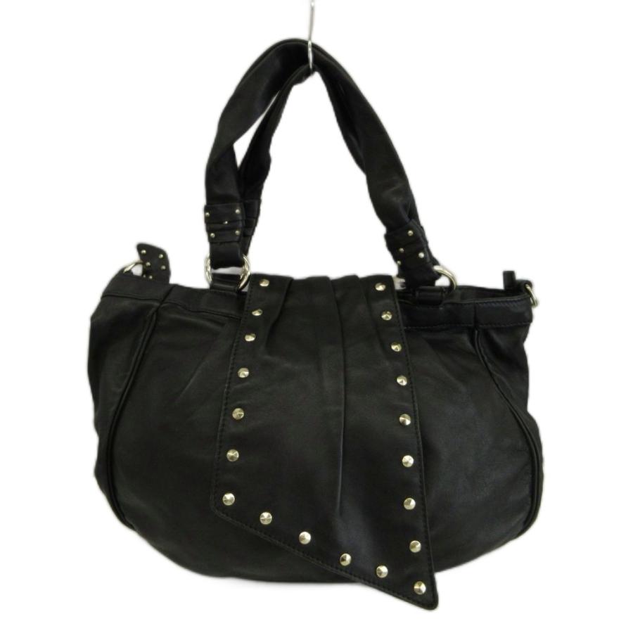 Max Mara ハンドバッグ ブラック(美品) Max Mara（マックスマーラ） ハンドバッグ ショルダー 2WAY 牛革