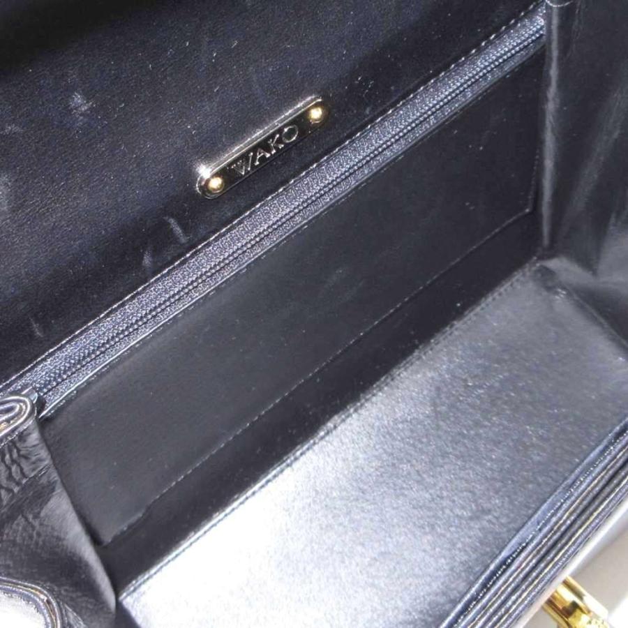 銀座和光 WAKO ワコウ フォーマル ハンドバッグ レザー ゴールド金具