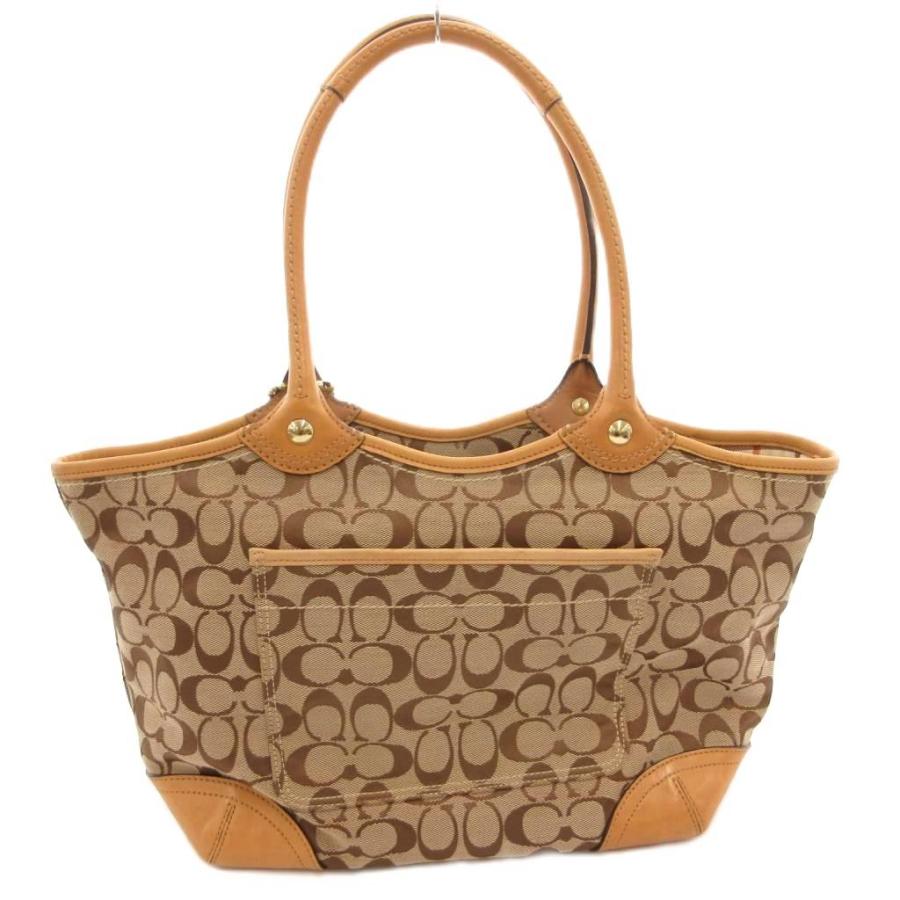 COACH トートバッグ キャンバス レザー ベージュ COACH（コーチ） トートバッグ 手提げ キャンバス レザー シグネチャー