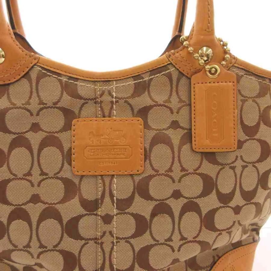 COACH（コーチ） トートバッグ 手提げ キャンバス レザー シグネチャー