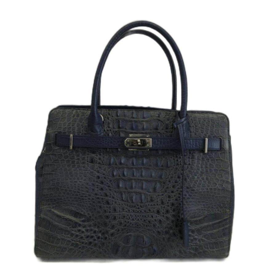 極美品✨️ロダニア 2WAYハンドバッグ ショルダー クロコ ブラック 本革 ロダニア RODANIA ハンドバッグ ショルダー 2WAY クロコダイル ワニ革