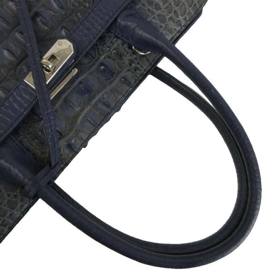 極美品✨️ロダニア 2WAYハンドバッグ ショルダー クロコ ブラック 本革 ロダニア RODANIA ハンドバッグ ショルダー 2WAY クロコダイル ワニ革