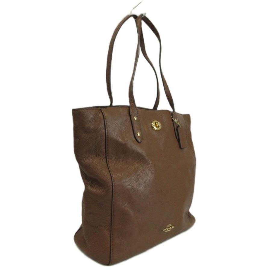 【レア物】Coach ロゴ入りトートバッグ orリュック　ブラウン COACH（コーチ） ペブルドレザー タウン トートバッグ ワンショルダー