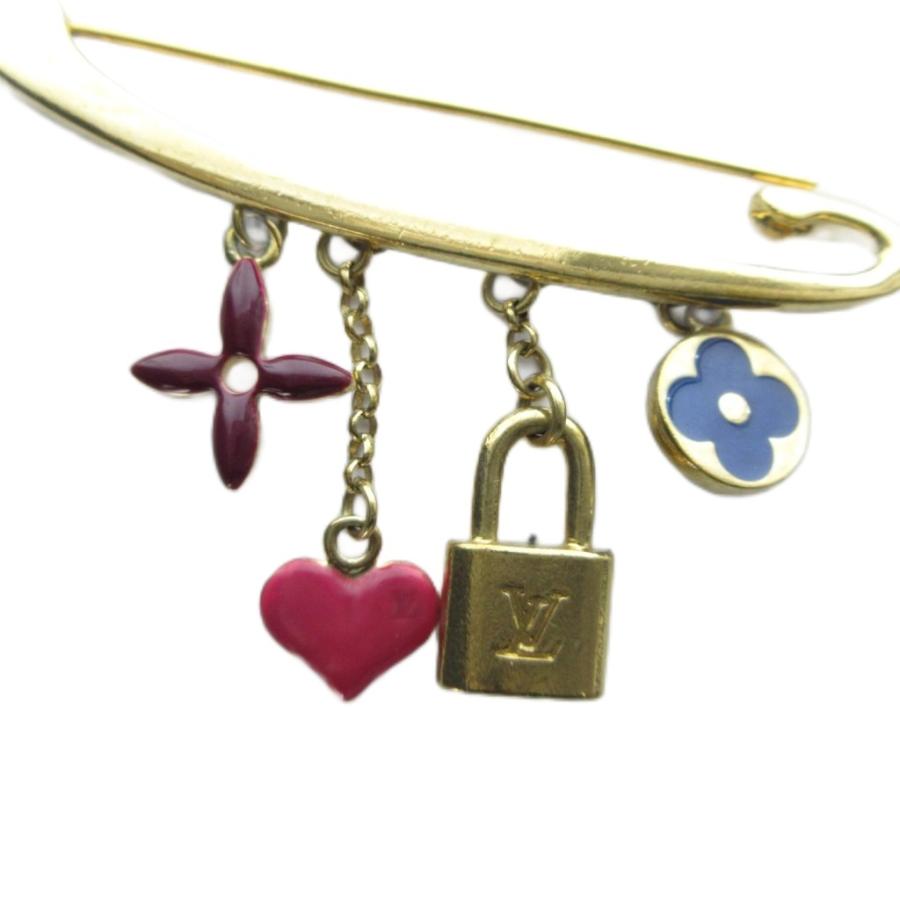 Louis Vuitton 安全ピン型ブローチ ゴールド LOUIS VUITTON（ルイ・ヴィトン） ピンブローチ アクセサリー 安全ピン
