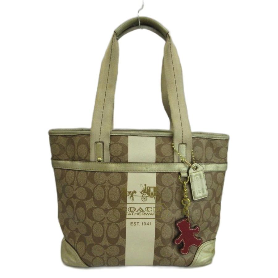 COACH（コーチ） シグネチャー ヘリテージ ストライプ トートバッグ