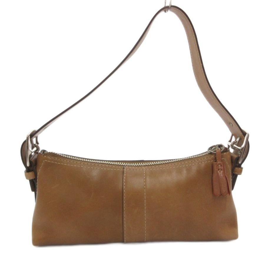 COACH（コーチ） ショルダーバッグ 肩掛け レザー タッセル ロゴ 茶 