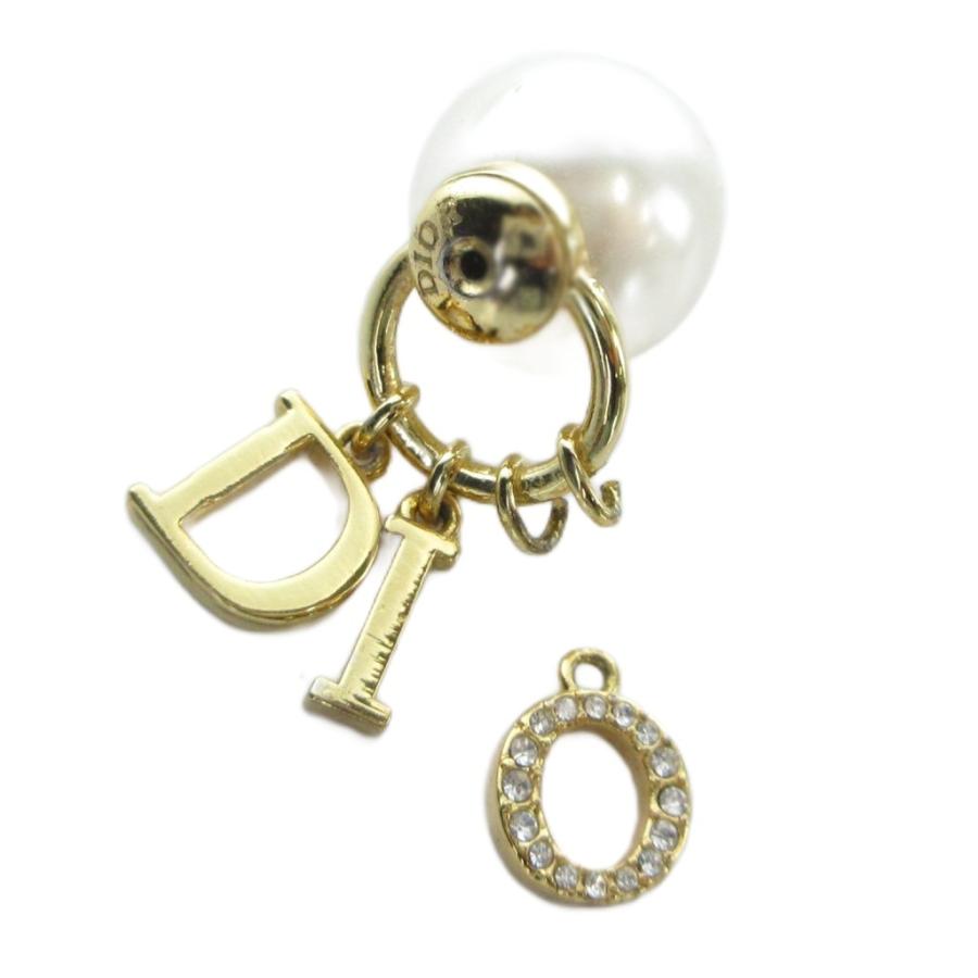 ディオール Dior ピアス アクセサリー ロゴ 片耳のみ ラインストーン
