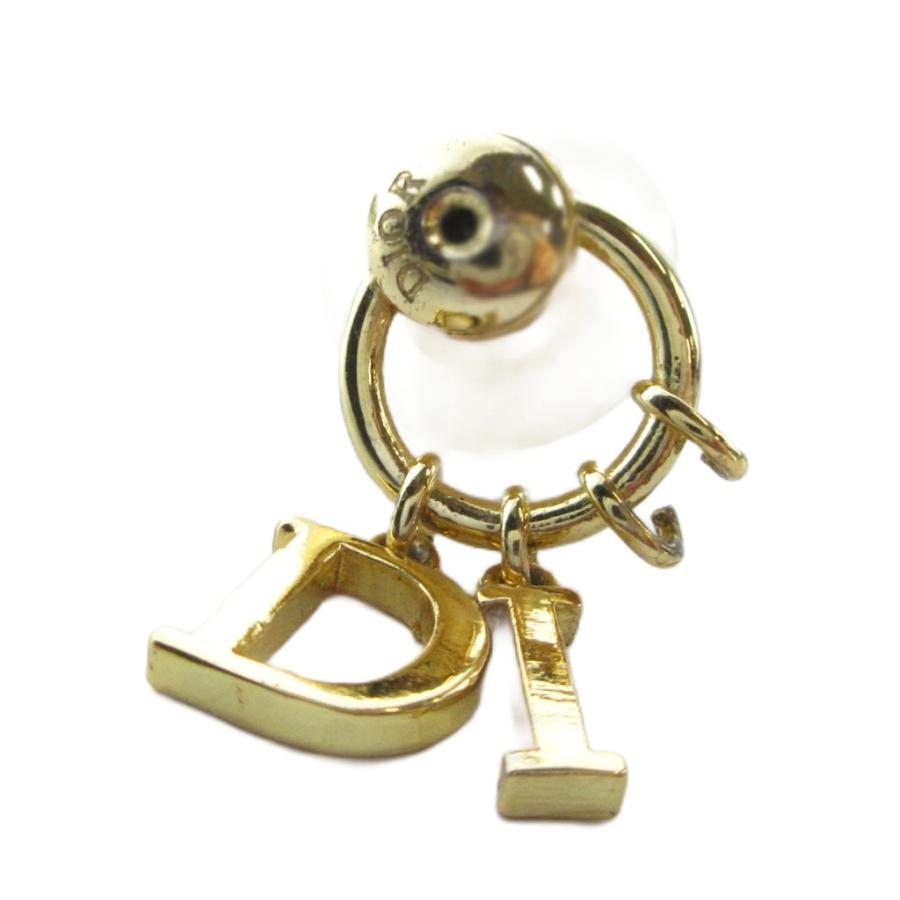 ディオール Dior ピアス アクセサリー ロゴ 片耳のみ ラインストーン