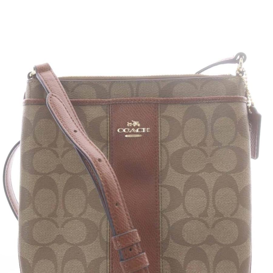 COACH ショルダーバッグ シグネチャー ブラウン COACH（コーチ） ショルダーバッグ レザー PVC シグネチャー ロゴ 茶色