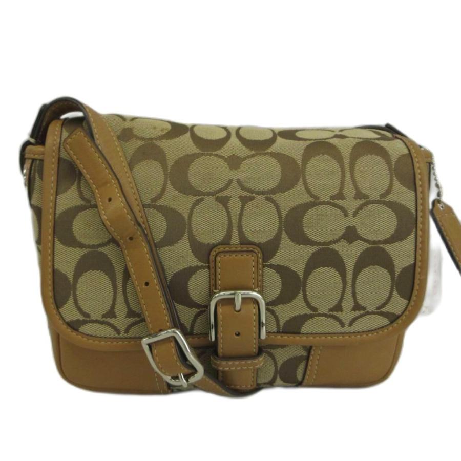COACH（コーチ） ショルダーバッグ キャンバス レザー シグネチャー 総