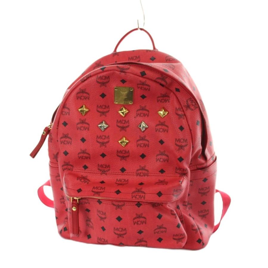 【訳あり】MCM エムシーエム スタークリュック バックパックスタッズ付Mサイズ エムシーエム MCM スターク バックパック リュックサック デイバッグ