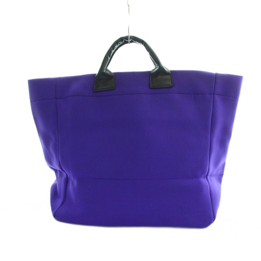 꼼데가르송 COMME des GARCONS トートバッグ ハンド レザー ロゴ ナイロン 紫 ■GY18 MQ メンズ レディース