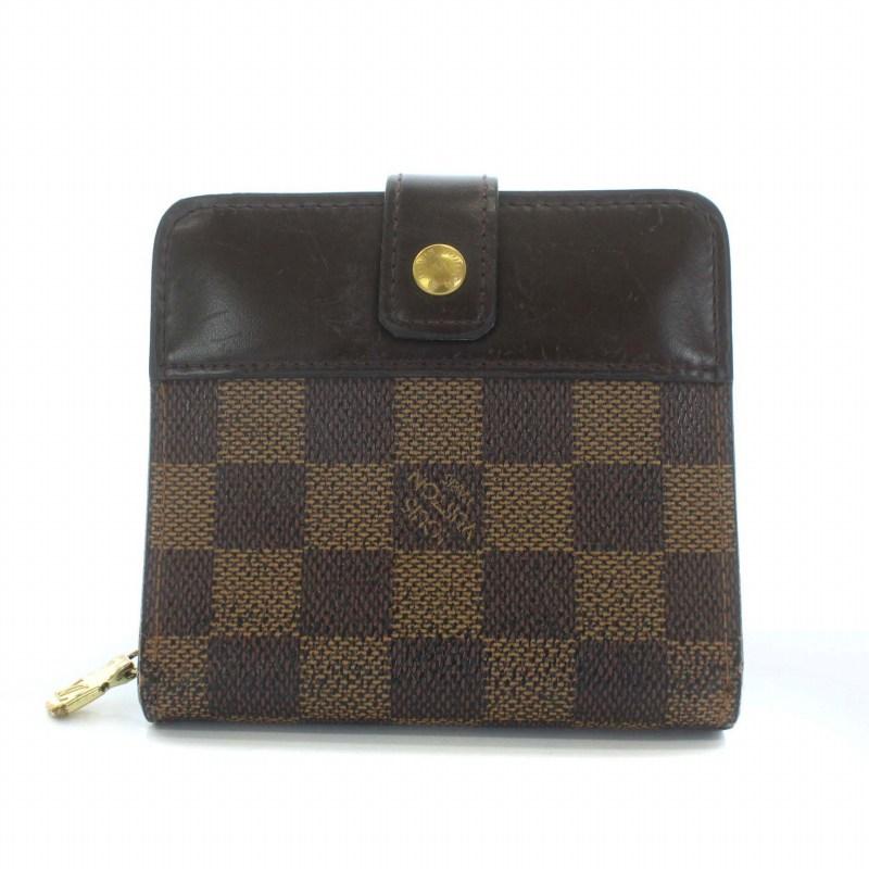 中古 ルイヴィトン LOUIS VUITTON ダミエ コンパクト ジップ 二つ折り財布 茶 ブラウン N61668 /ST OH WY メンズ レディース 【ベクト :165-802207280025:ブランド古着販売のベクトル 通販 ルイヴィトン 二つ折り財布 ダミエ コンパクトジップ N61668 中古 コンパクト ウォレット LOUIS VUITTON