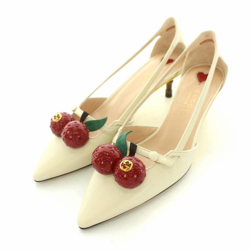 グッチ GUCCI 18AW チェリー バンブーヒール インターロッキングG