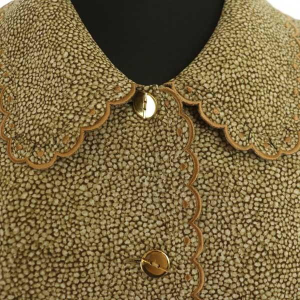 ボルボネーゼ BORBONESE セットアップ上下 ブラウス 五分袖 スカラップ  