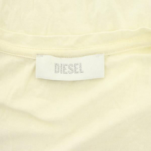 ディーゼル DIESEL カットソー 半袖 ビーズ刺繍 Uネック コットン XS アイボリー /MY ■GY09 レディース｜vectorpremium｜03