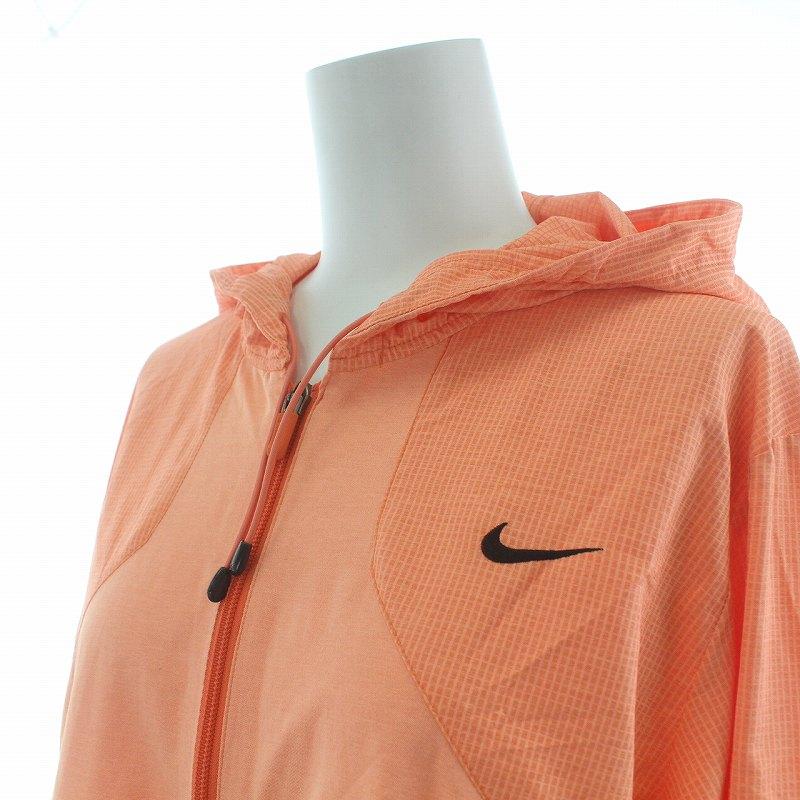 ナイキ NIKE ウインドブレーカー パーカー ジャージ ジップアップ 薄手 蛍光色 XL オレンジ /AQ ■GY08 レディース｜vectorpremium｜04