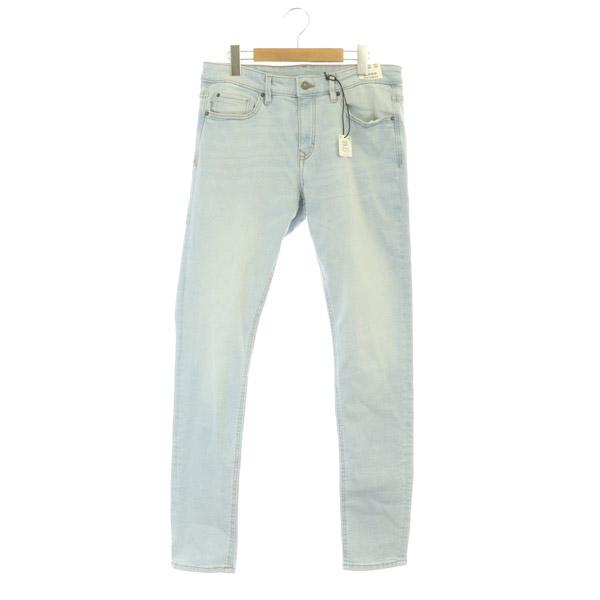 未使用品 プルアンドベア PULL&BEAR SUPER SKINNY デニム パンツ ジーンズ スキニー ストレッチ EUR42 青 ブルー