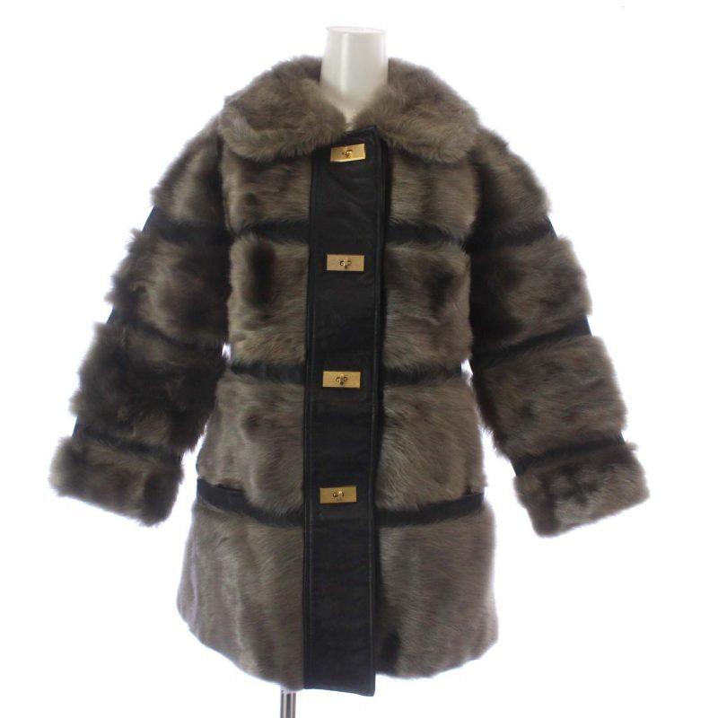 ミツコシ MITSUKOSHI サファイア ミンク ファー コート ミドル 