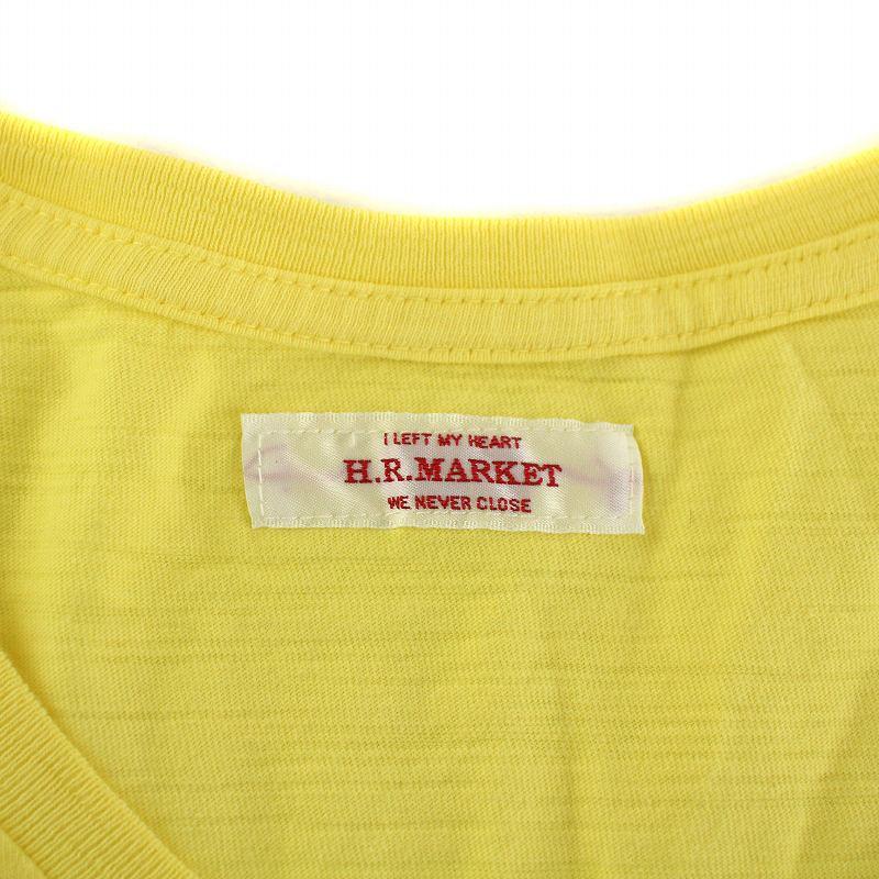 ハリウッドランチマーケット HOLLYWOOD RANCH MARKET Tシャツ カットソー 半袖 Vネック S 黄色 イエロー｜vectorpremium｜04