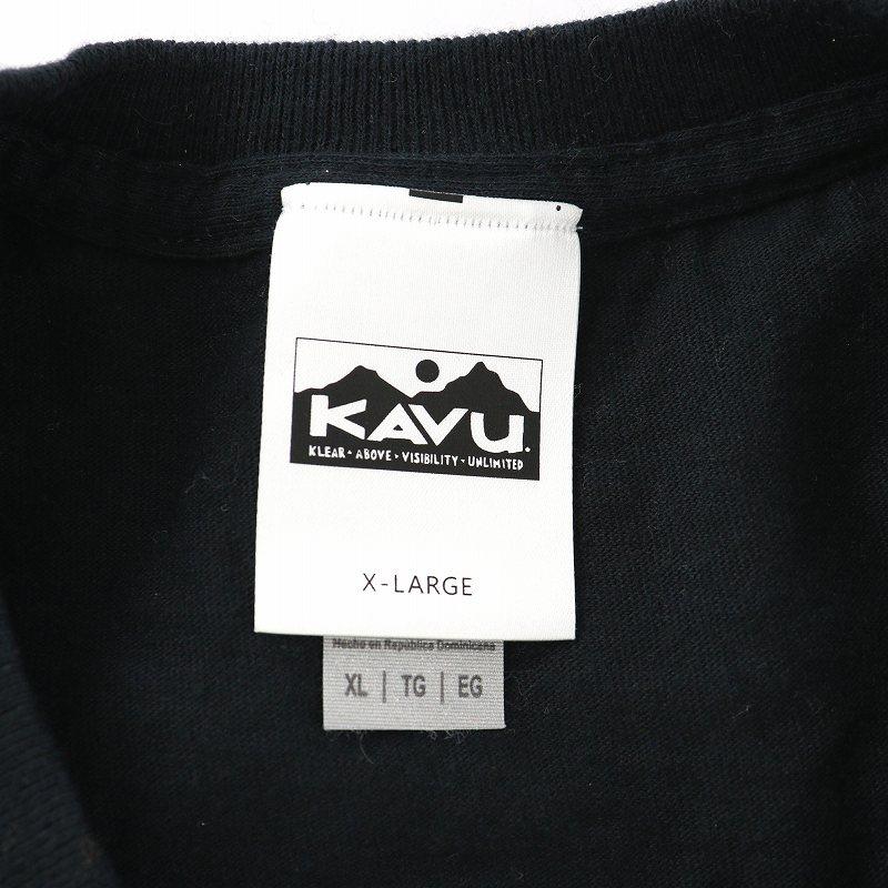 カブー KAVU Tシャツ カットソー 半袖 ロゴ プリント XL 黒 ブラック /AQ ■GY30 メンズ レディース｜vectorpremium｜04
