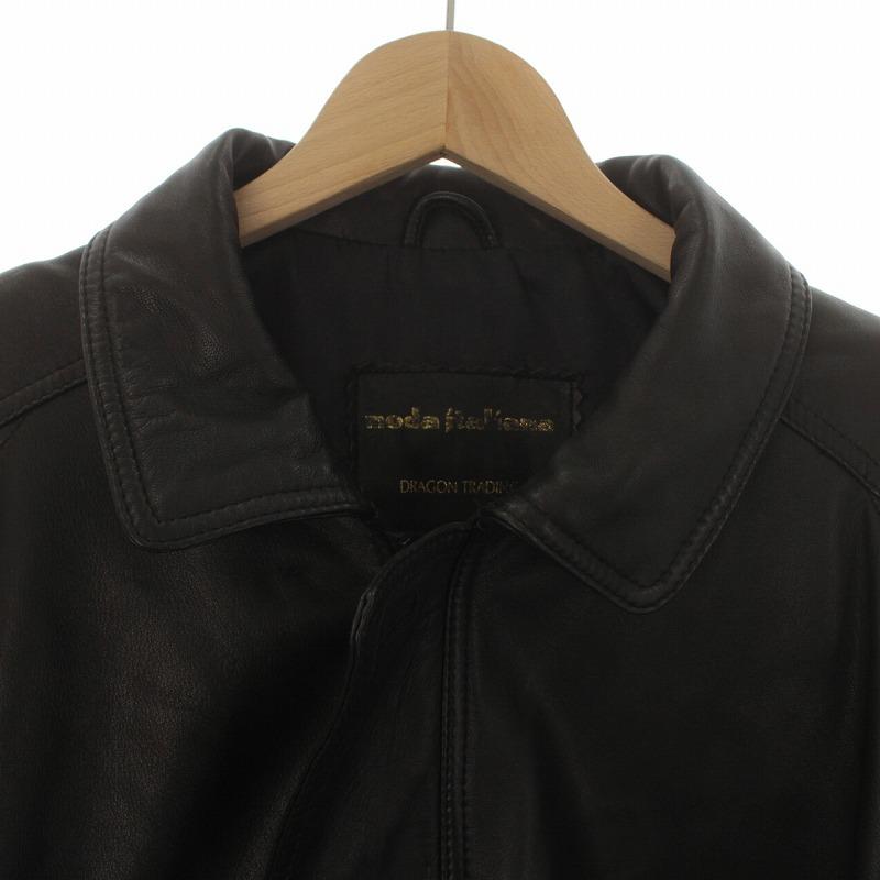 モーダイタリア MODA italia 革ジャン レザージャケット シングル 羊革 