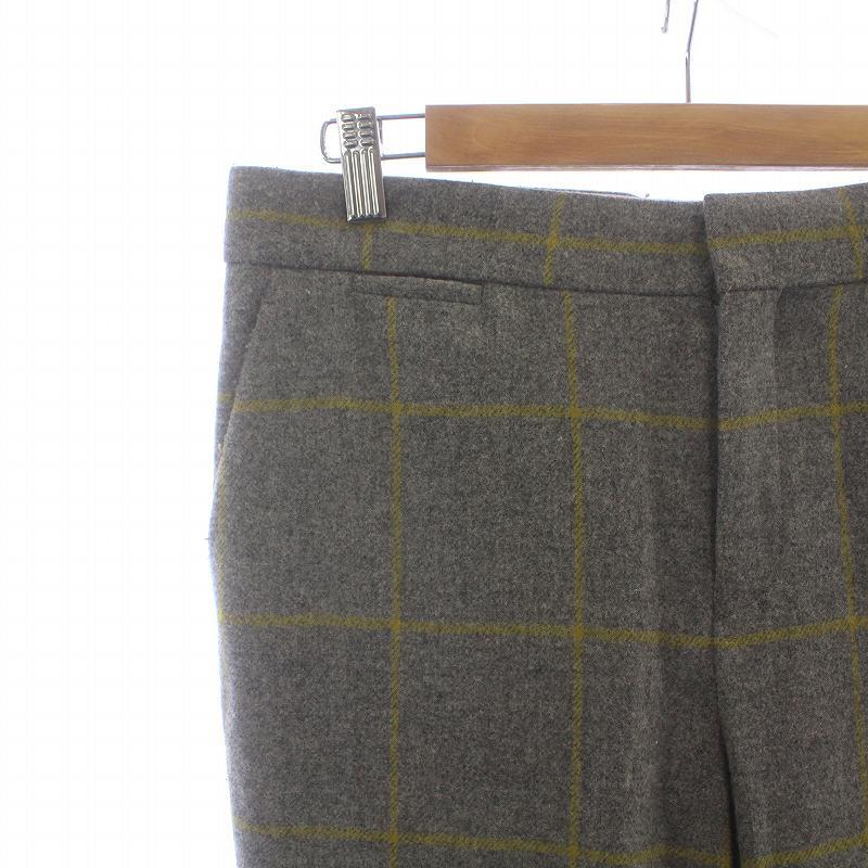 ドゥロワー Drawer ノータック テーパード パンツ ウール  