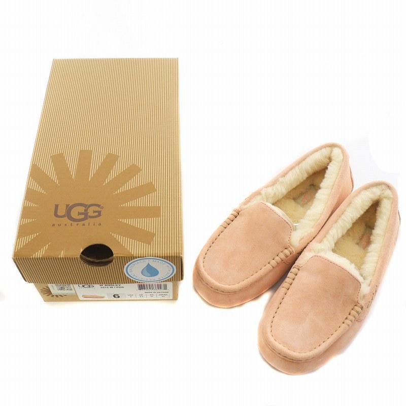 アグ UGG アンスレー W ANSLEY 3312 モカシンローファー ムートン シューズ 靴 US6 23cm ピンク ■GY99 /MW レディース｜vectorpremium｜08