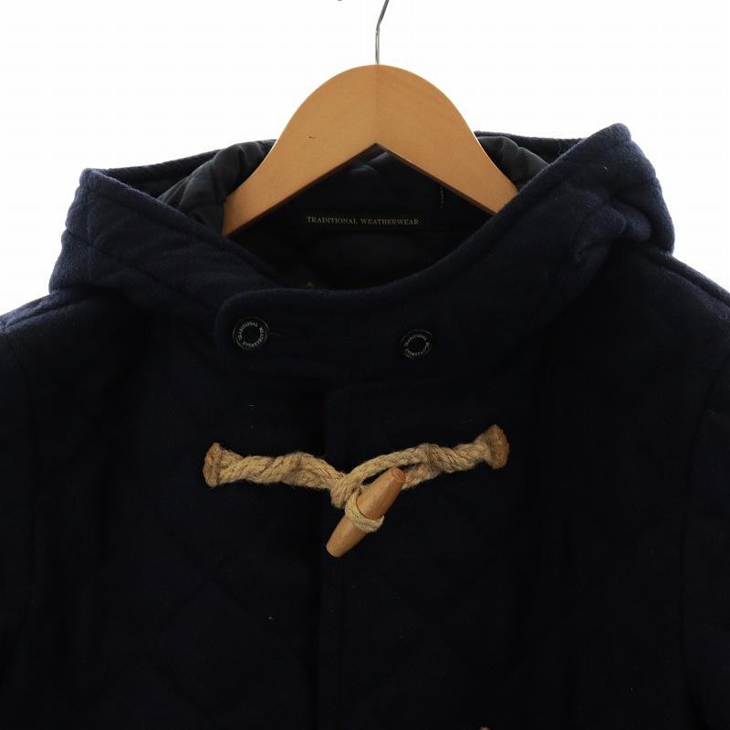 Traditional Weatherwear FILTON ダッフルコート 中綿 トグルボタン キルティング フード付き 長袖 38 M 紺 122BA-1004B｜vectorpremium｜03