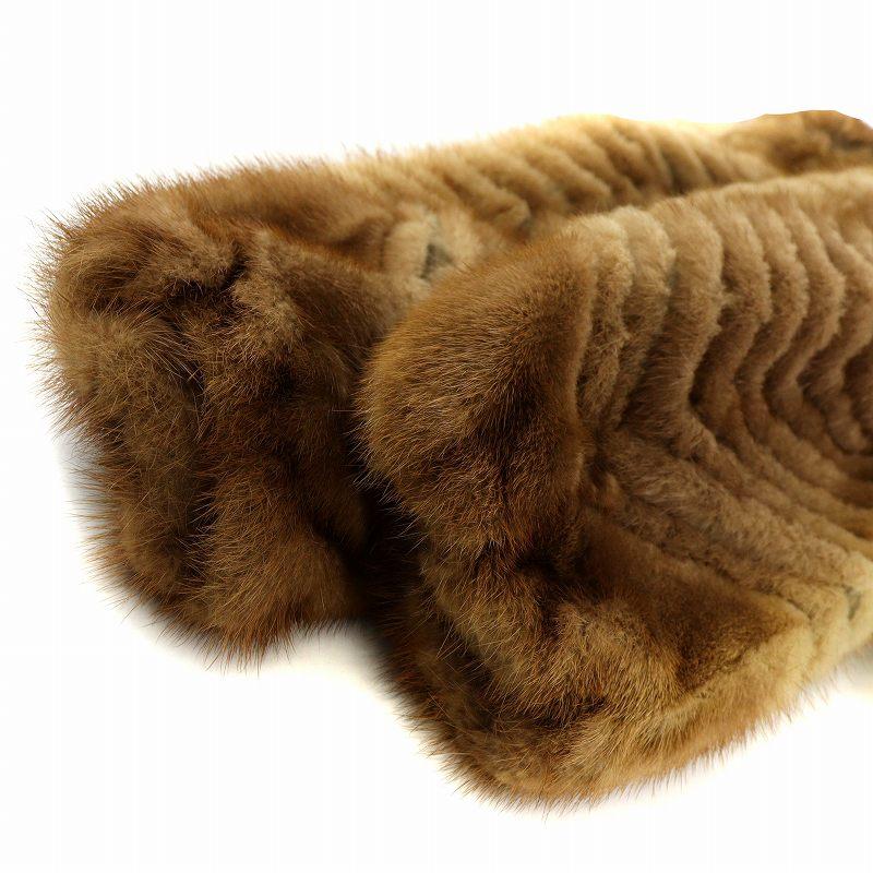 シュヴァレーヌ ミンク ファーコート 毛皮 ブラウン 茶 ハーフコート