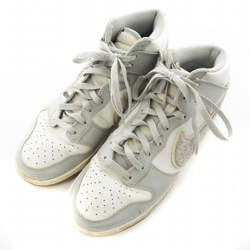 NIKE ダンク ハイ レトロ ユニバーシティ DUNK HI RETRO UNIVERSITY ハイカットスニーカー シューズ UK8 27cm グレー 白 DR8805-003｜vectorpremium｜02