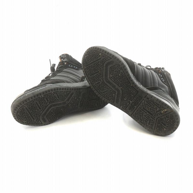 アディダス adidas ネオレーベル neo labe ハイカットスニーカー シューズ 靴 スエード ロゴ レザー 24.5cm 黒 ブラック 112875424｜vectorpremium｜06